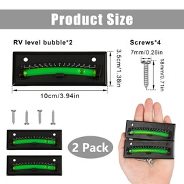 RV Level Bubble 2-Pack, High Visibility Graduated Scale Levels for Precision Leveling, Stick on Leveling System for RV Camper Trailer Motorhome Caravan Truck Boat(Black)