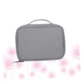 KICHOUSE Travel Electronics Organizer Bag Durable Single Layer Grey Case for USB Cables Earphones Digital Accessories Multi Compartment Design for Neat Storage