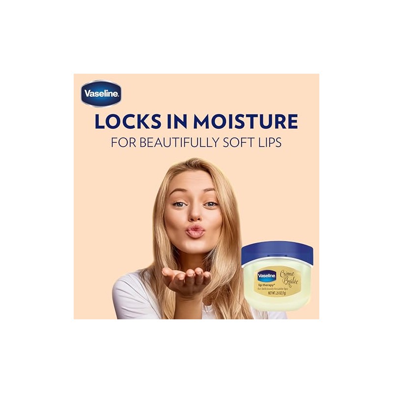 Vaseline Lip Therapy Creme Brulee - Tarro de 0.25 onzas