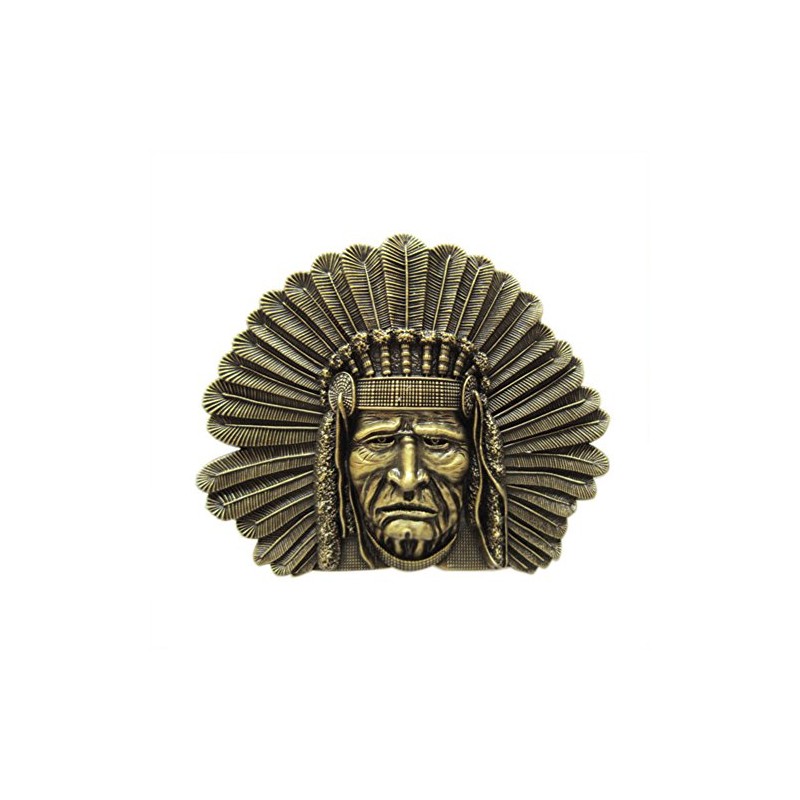 Urban Backwoods Indian Chief III Belt Buckle for Interchangeable Belt