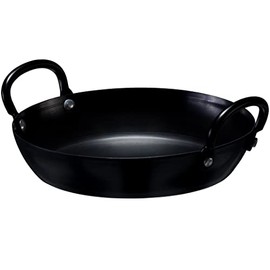 Browne Foodservice THERMALLOY 2-Hand 7.8 Inch Black Carbon Steel Fry Pan