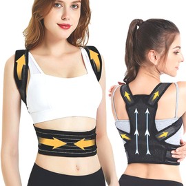Posbaer Back Straightener Comfortable and Adjustable Back Support Belt, Posture Corrector Back Women, Open Your Shoulders