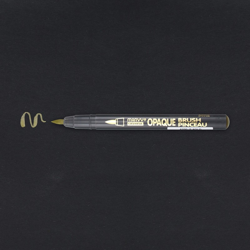 Marvy Uchida Gold Opaque Brush Marker