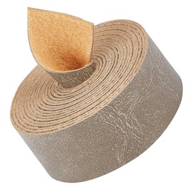 GORGECRAFT 25 mm Wide Flat Grey Leather Strips 79 Inch Long Buffalo Leather with Artificial Grain 1.2 mm Thick Matte One-sided Leather Accessories Artificial Cord for Jewellery Bracelets Necklace