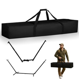 CROSSHIP Heavy-Duty Hammock Storage Bag - Black, 41.3''L x 10''W, Oxford Fabric, Zipper Closure, Carrying Bag for Hammock, Stand, Camping Gear & More