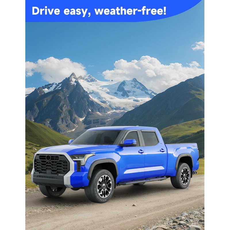 Breejoy in-Channel Window Rain Guards Fit for Toyota Tundra 2022