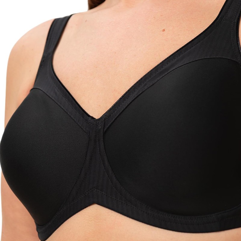 Triumph Women's Modern Soft+Cotton W01 Minimiser Bra, black