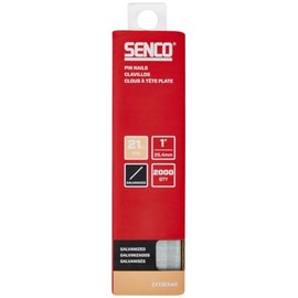 SENCO ZX13EAAR 1" 21 Gauge Pin Nails, Galvanized Finish 2,000 Count Pack