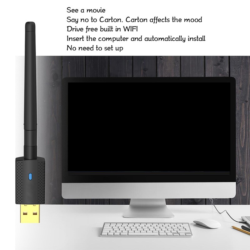USB Wireless Adapter 2 in 1 Bluetooth WiFi High Speed