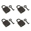 Coshar 4 Pack Mini Padlock with Key Vintage Antique Style