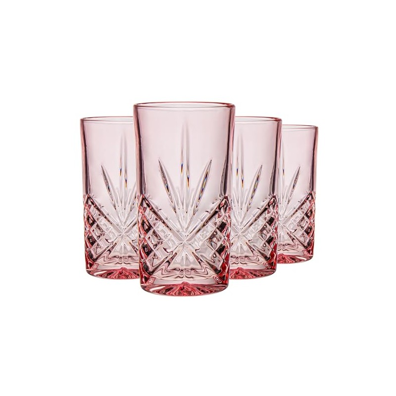 Godinger Highball Drinking Glasses, Crystal Glass Tall Cocktail Glasses, Water