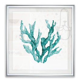 Renditions Gallery Sea Coral II Abstract Nautical Wall Art Canvas Framed Artwork Giclee Prints Modern Home Decor Painting