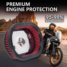 ANNX Replacement Air Filter Red Element FIt For Harley M8 Touring 17-23 Softail 18-23