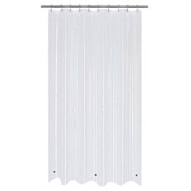 Mrs Awesome Stall Shower Curtain Liner with 3 Magnets 54 x 78 inch, PEVA 8G Thick & Heavy Duty Plastic Shower Curtain for Bathroom, Waterproof, 54x78, Clear