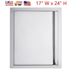 Garvee 17" x 24" BBQ Access Single Door Outdoor Kitchen Island Stainless Steel Cabinet