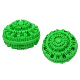 BEJAXEK Green Nano Ceramic Laundry Ball Washing Ball Powerful Decontamination Washing Machine Magic Anti-Entanglement Cleaning Ball 2PCS-PACK
