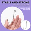 30 PCS S-Shaped Stainless Steel Hanger Clip-on Hook, Silver Wire