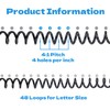 SIMPROFFICE 50 Pack Spiral Binding Coils 4:1 Pitch, Mixed Size,