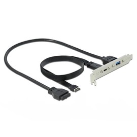 DeLOCK Slot bracket with 1 x USB Type-C and 1 x USB Type-A port.