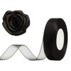 Black Organza Chiffon Ribbon – 3/4 inch Wide, 50 Yards