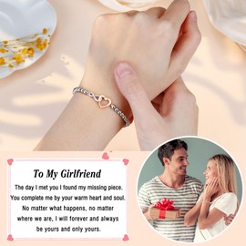 PINKDODO Gifts for Girlfriend, I Love You Cute Unique Things Birthday Anniversary Valentines Day Christmas Gifts for Her Girlfriend Bracelet Gift Ideas