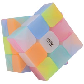 Bucubke QY Jelly Cube 3x3 Warrior W Puzzle Stickerless Jelly Magic Cube 3x3x3 Pastel Cube