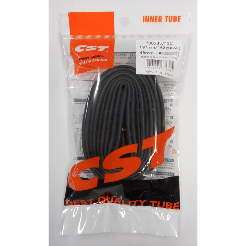 Bicycle Tube CST Tire Tube 700 X 35/43 °C 0.97 mm/163g 48 mm 仏式
