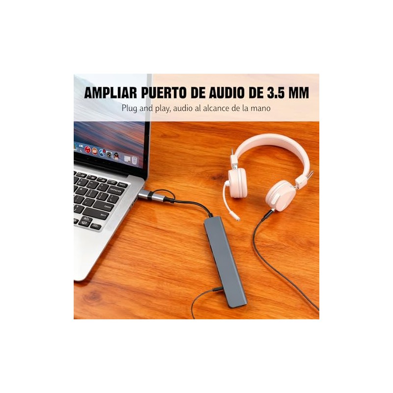 Lector Micro SD USB 3.0, 8 en 1 Docking Station