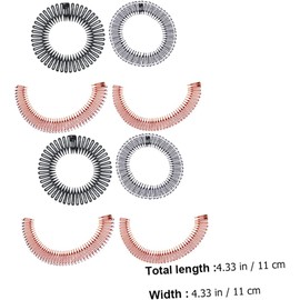 FRCOLOR 8Piezas Peine Elástico Flexible para Cabello con Diadema Accesorios para Pelucas Herramientas para Extensiones de Cabello Incluye Colores Negro Negro con Diamantes con Diamantes