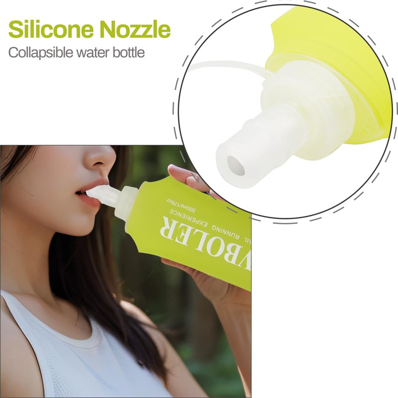 MULESID Soft Flask Running Bottles Collapsible Water Bottle Foldable for