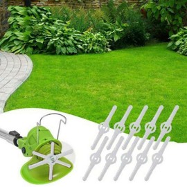 Plastic Grass Trimmer Blades, Grass Trimmer Replacement Blades, 135 mm Cordless Strimmer Blades, for Lawn, Garden, Orchard, Woods, or Pastoral, Cordless Lawn Mower Cutting (White(50 Pack))