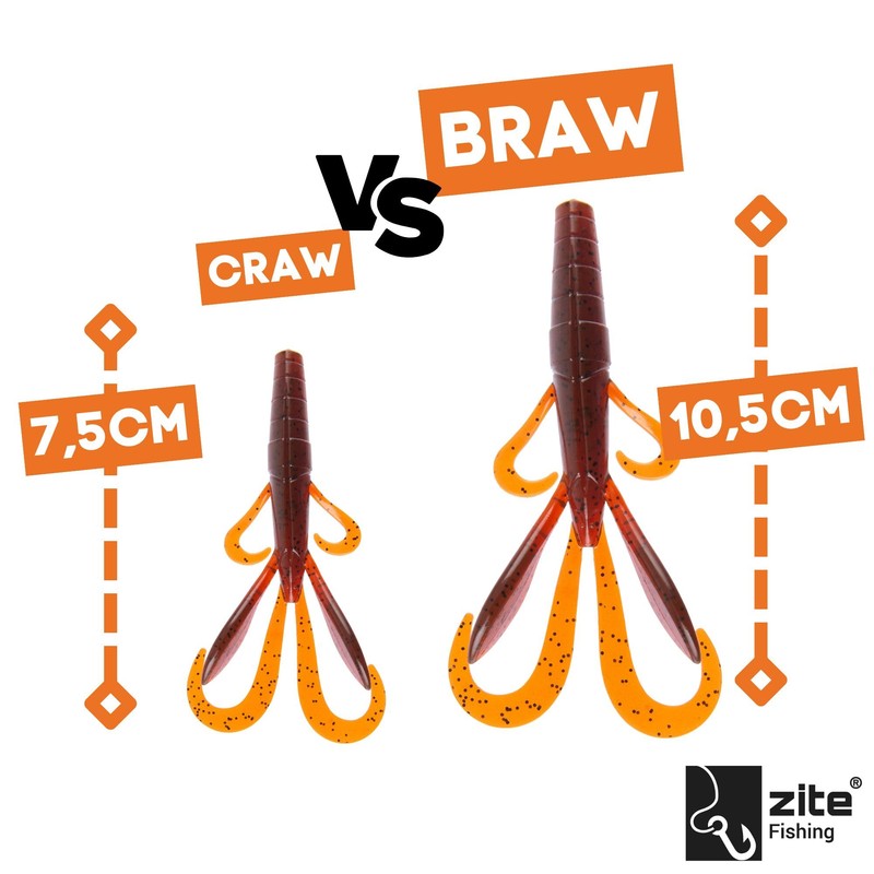Zite Fishing Inzite Braw Creature Bait 10,5cm | Gummiköder Krebsimitat