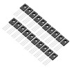 sourcing map Pack of 20 3 Pin PCB Through Hole