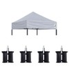 Eurmax USA Pop Up Canopy Replacement Canopy Tent Top Cover, Instant Ez Canopy Top Cover ONLY(5x5,Grey)