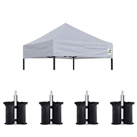 Eurmax USA Pop Up Canopy Replacement Canopy Tent Top Cover, Instant Ez Canopy Top Cover ONLY(5x5,Grey)