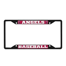 Fan Mats 31308: Los Angeles Angels Metal License Plate Frame Black Finish