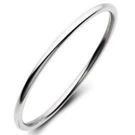 Bangle Real 18k White Gold Filled Solid Ladies Statement Cuff Bracelet Sz 60mm