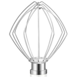 Gdrtwwh Accesorio de alambre para batidora KitchenAid con soporte de cabeza inclinable, agitador de crema de huevo de acero inoxidable, batidor de mayonesa de harina (reemplazo K45WW)