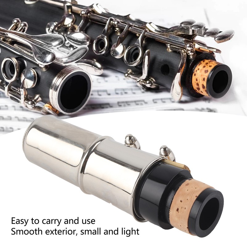 Clarinet Mouthpiece Kit with Ligature and Plastic Cap Portable Black