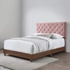Modway Rhiannon Diamond Tufted Upholstered Performance Velvet Queen Bed, Walnut