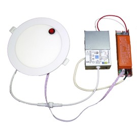 LED & Lighting Solutions LED 4" Dimmable, Ultra-Slim LED Recessed Downlight w/90 Min Emergency Battery Backup, 9w, CCT Selectable 2700K-6000K, 720 lumens, 80 CRI, UL/ETL/IC/Damp Rated, Energy Star