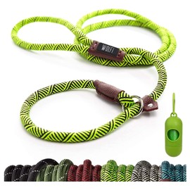 Wolfi Correa para Mascota Duradera, Correa Resistente y cómoda para Perro, Correa de Entrenamiento para Perros Grandes y Medianos, Ajustable de Nylon (Verde)