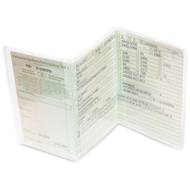 Frentree® Vehicle registration certificate cover for car registration, made in Germany, 3-piece transparent protective cover, crystal clear and perfect fit, indelible ID cover