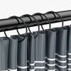 12 Pack Shower Curtain Rings,Black Rustproof Shower Curtain Hooks,Metal Round