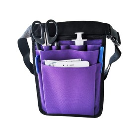 Nurse Utility Organizer Belt Fanny Pack Hip Bag Waist Pack Pouch Case for Medical Scissors Care Kit Tool (purple)