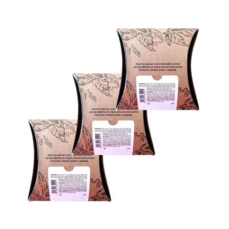 Jabon Artesanal Calendula Miel Manzanilla 3 Pack