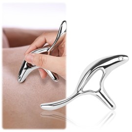 bssmmai Triggerpunkt Massagegerät, Gua Sha Stein Edelstahl, Massage Tool, Massagegerät mit Ergonomischem Griff, Lindert Tiefe Gewebeverspannungen vom Nacken bis zu den Füßen