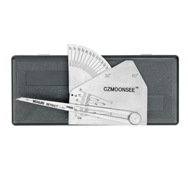 CZMOONSEE SKEW-T Stainless Steel Oblique Welding Inspection Ruler Angle Weld Gauge Welding Point Measurement Gauge Welding Angle Gauge ulnar Test Ruler