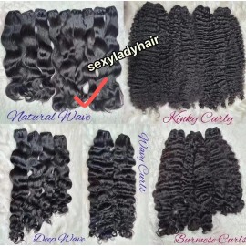 100% Human Raw Hair Bundles Wholesale Raw Cuticle Aligned Burmese Curly Hair Raw Hair Bundlecolor: natural wave, Stretched Length: 12 Inches