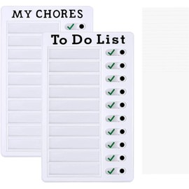 THJOPOKEEL 2 Tablas de tareas para adultos y niños, tabla de tareas portátil, tablero de mensajes desmontable, tablero de mensajes de 4.7 x 7.9 pulgadas, lista de verificación diaria